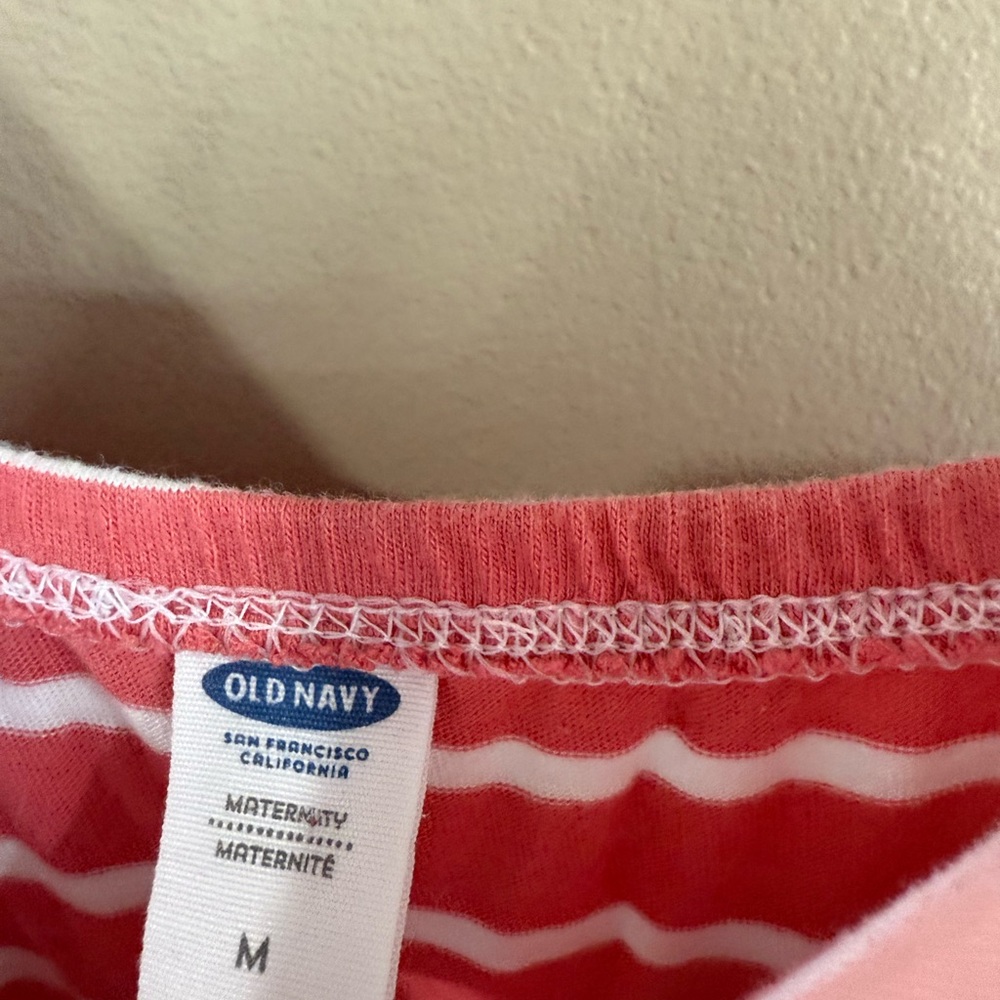 Old Navy Pink Striped Maxi Maternity Dress - Picture 8 of 9
